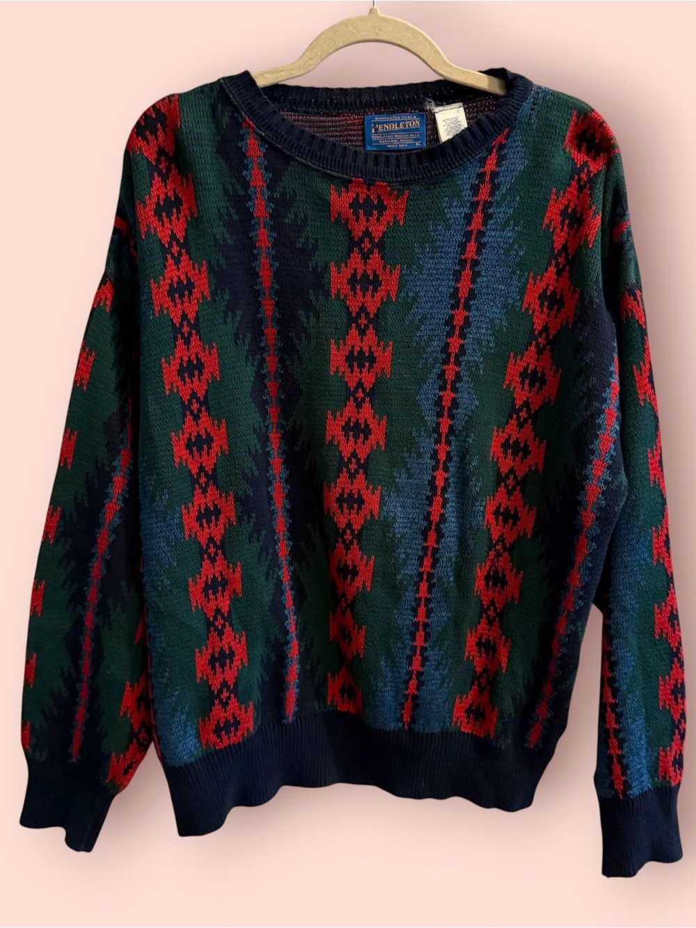 Vintage Pendleton High Grade Western Wear Southwestern Cotton Sweater